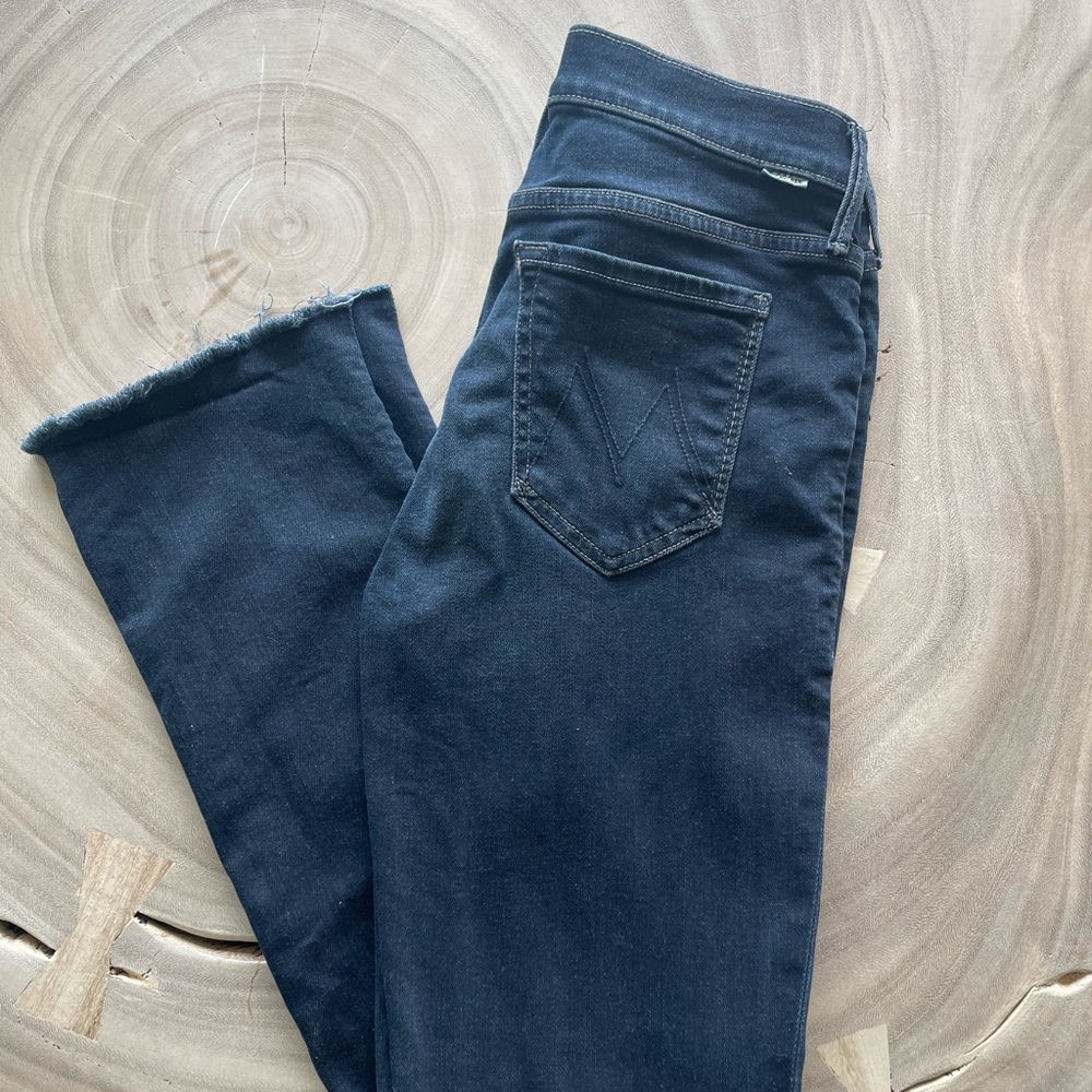 MOTHER Dark Blue Ankle Jeans